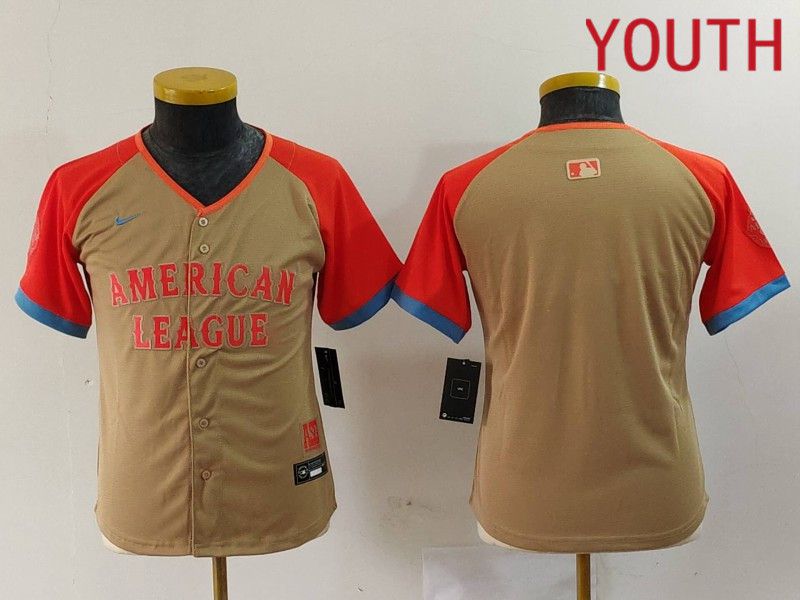 Youth New York Yankees Blank Orange All star 2024 Nike MLB Jersey style 2->women mlb jersey->Women Jersey